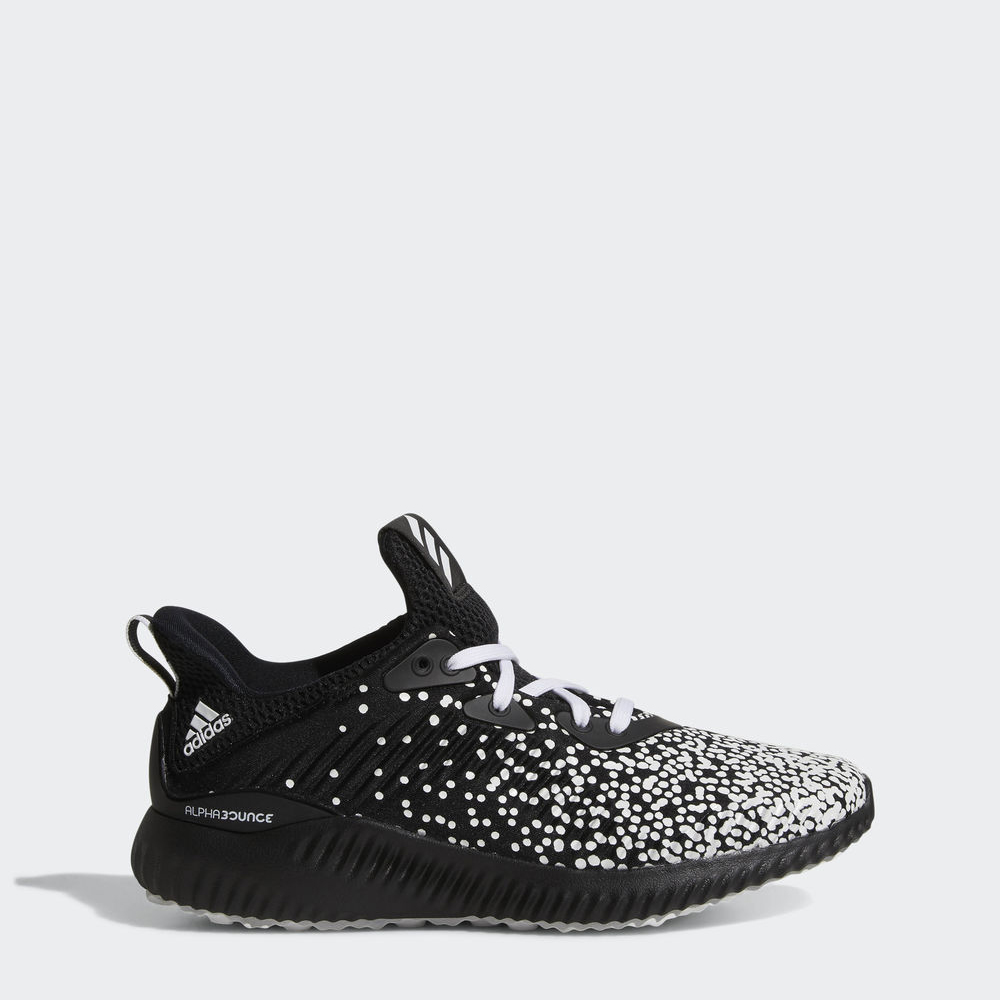 Adidas Alphabounce 1 - παπουτσια για τρεξιμο για αγορια - Μαυρα/Ασπρα/Μαυρα,Μέγεθος: EU 27 – 39 1/3